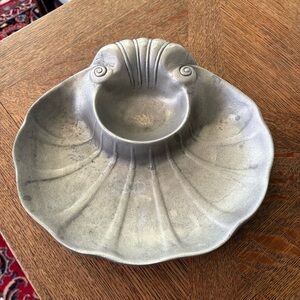 Vintage Wilton Pewter (RWP) Open Clam Serving Dish